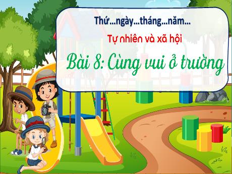 Bài giảng Tự nhiên xã hội Lớp 1 (Kết nối tri thức) - Bài 8: Cùng vui ở trường