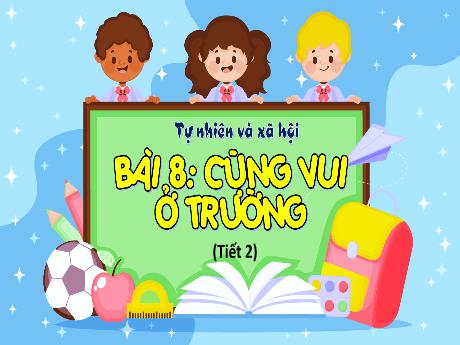 Bài giảng Tự nhiên xã hội Lớp 1 (Kết nối tri thức) - Bài 8: Cùng vui ở trường (Tiết 2)