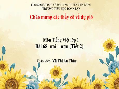 Bài giảng Tiếng Việt Lớp 1 (Kết nối tri thức) - Bài 68: ươi, ươu (Tiết 2) - Vũ Thị An Thùy